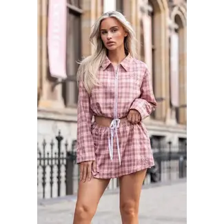 Unique the Label LEYLA SKIRT PINK CHECK