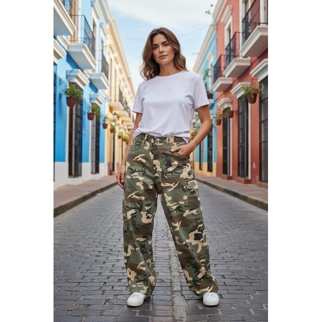 MOMO Fashion CAMO PANTS ARMY