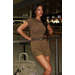 Unique the Label GISELLE SHORT SLEEVE OLIVE