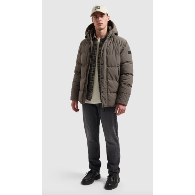 PURE PATH PUFFER JACKET LIGHT BROWN