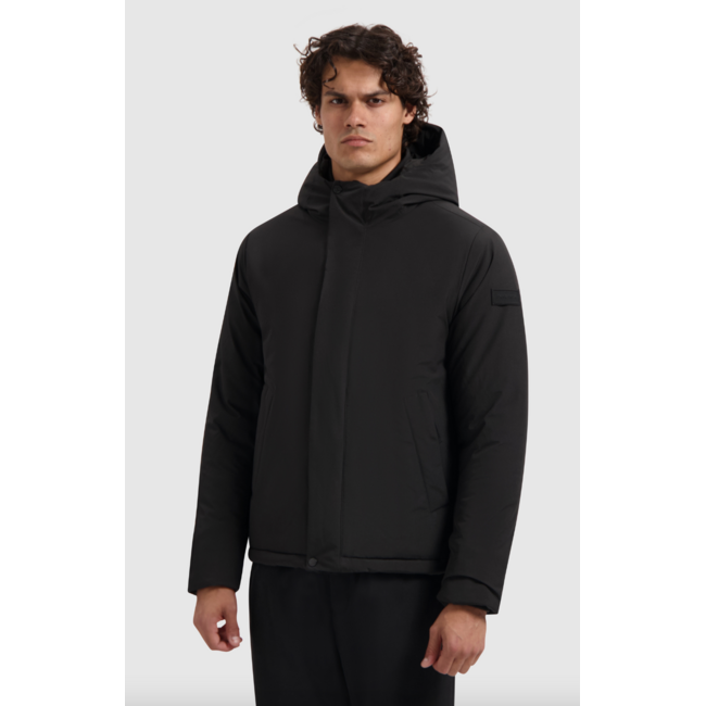 PURE PATH ACTIVE FLEX SHORT PARKA JACKET BLACK