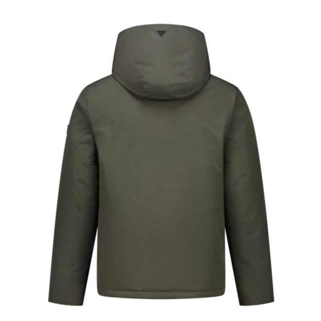 PURE PATH ACTIVE FLEX SHORT PARKA JACKET DARK GREEN