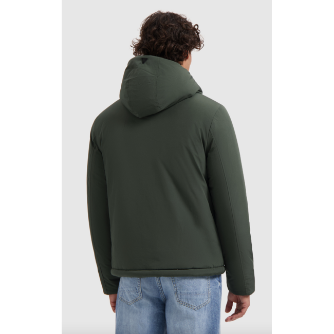 PURE PATH ACTIVE FLEX SHORT PARKA JACKET DARK GREEN