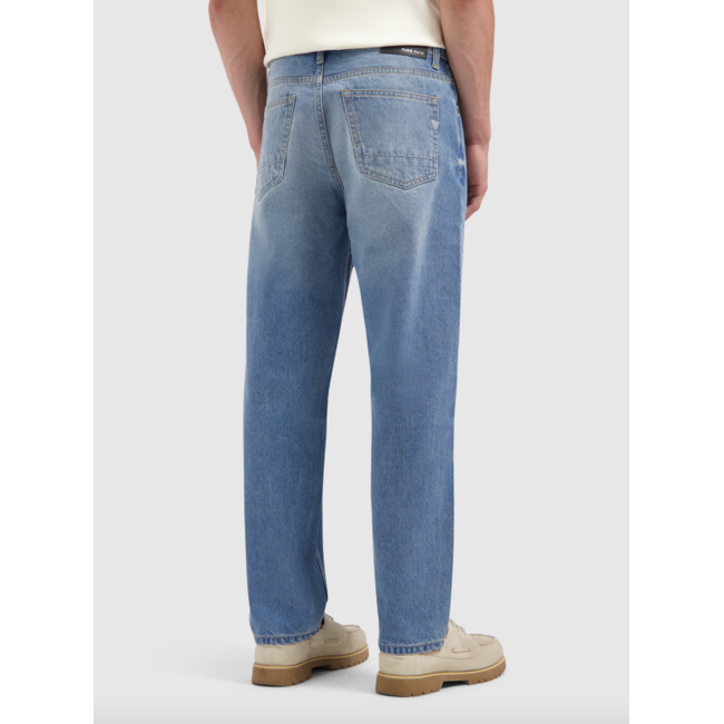 PURE PATH THE AIDEN LOOSE FIT JEANS DENIM MID BLUE