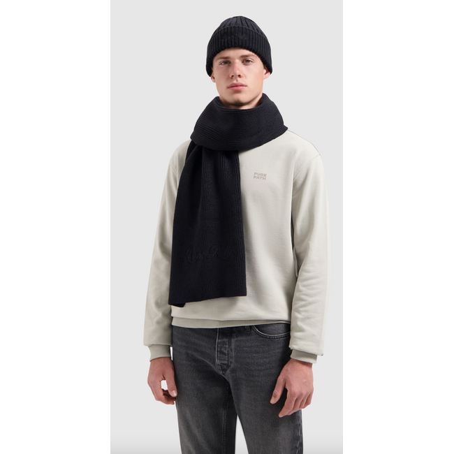 PURE PATH LOGO SCARF DARK NAVY