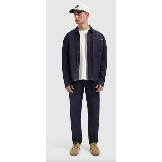 PURE PATH THE AIDEN LOOSE FIT JEANS DENIM DARK BLUE