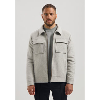 Dstrezzed COLTON WOOL JACKET GHOST GREY