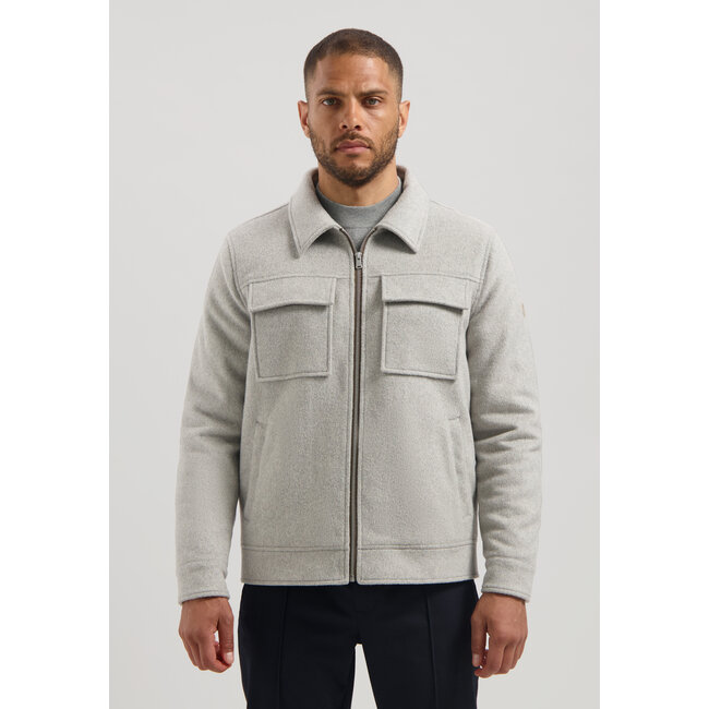 Dstrezzed COLTON WOOL JACKET GHOST GREY