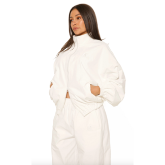 L.A Sisters L.A OFFICIAL EMBROIDERED ZIP UP JACKET WHITE