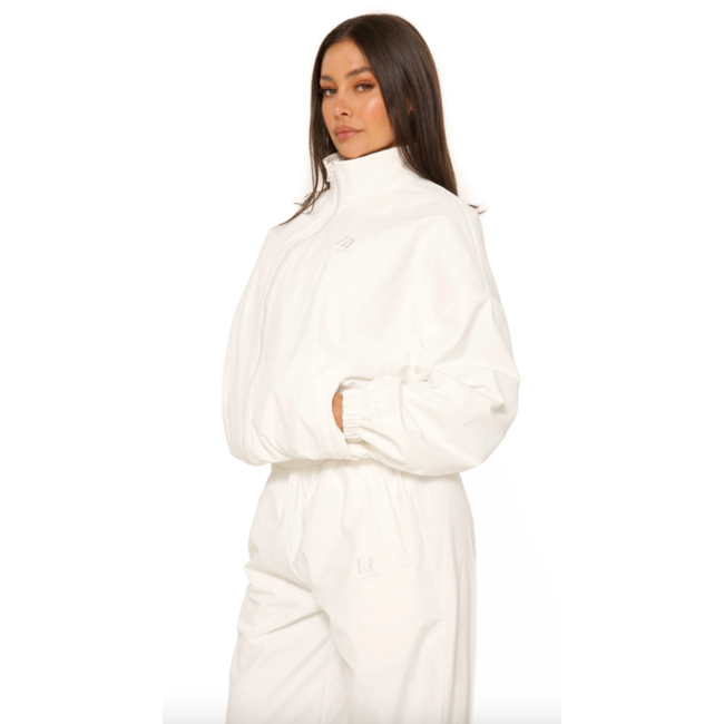 L.A Sisters L.A OFFICIAL EMBROIDERED ZIP UP JACKET WHITE