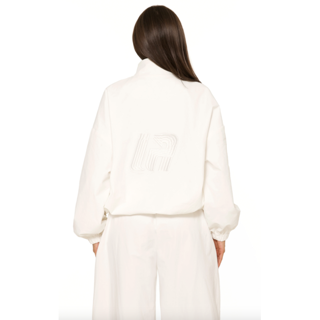 L.A Sisters L.A OFFICIAL EMBROIDERED ZIP UP JACKET WHITE