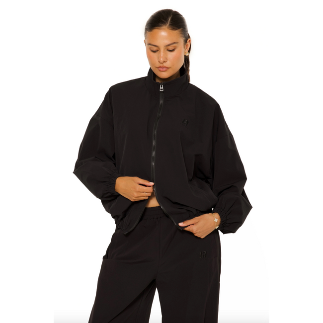 L.A Sisters L.A OFFICIAL EMBROIDERED ZIP UP JACKET BLACK