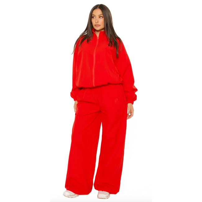 L.A Sisters L.A OFFICIAL EMBROIDERED TRACK PANTS RED