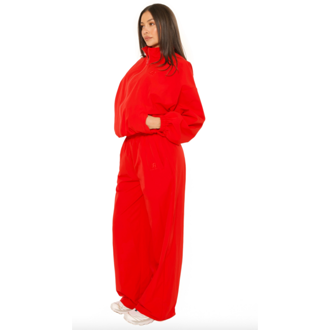 L.A Sisters L.A OFFICIAL EMBROIDERED TRACK PANTS RED