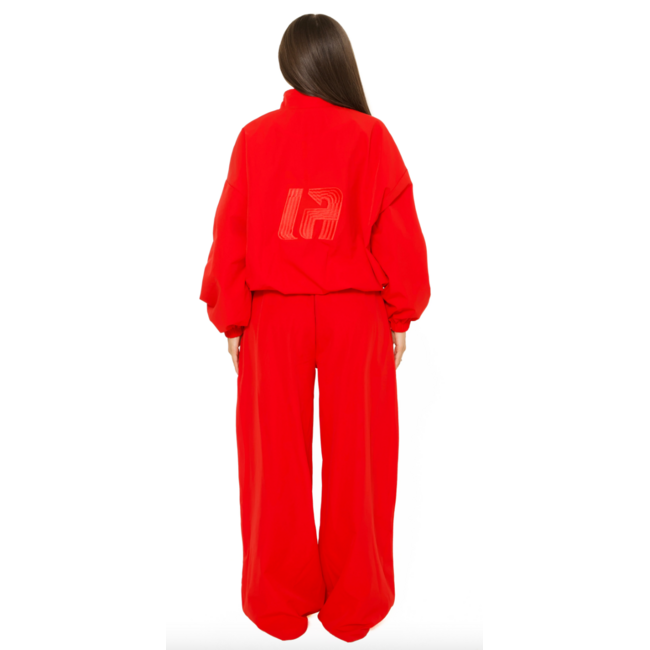 L.A Sisters L.A OFFICIAL EMBROIDERED TRACK PANTS RED
