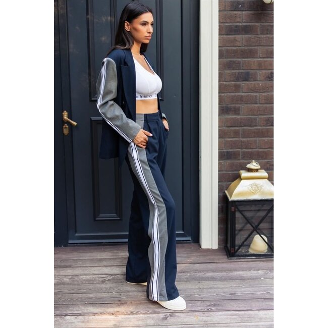 RHYME & HYPE JACKET DOUBLE COLOUR TAPED NAVY