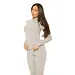 L.A Sisters LONG SLEEVE WRAP LOUNGE TOP GREY