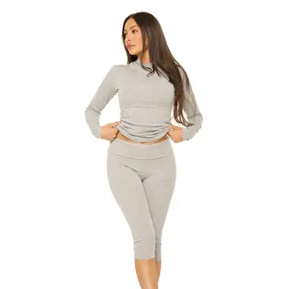 L.A Sisters CAPRI LOUNGE PANTS GREY