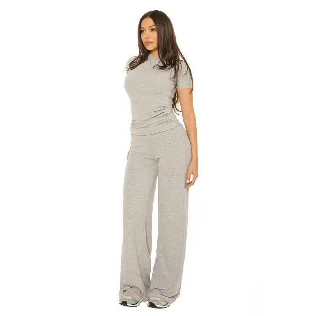L.A Sisters WIDE LEG LOUNGE PANTS GREY