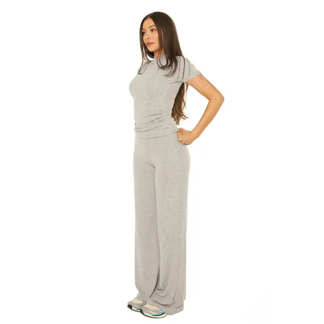 L.A Sisters WIDE LEG LOUNGE PANTS GREY