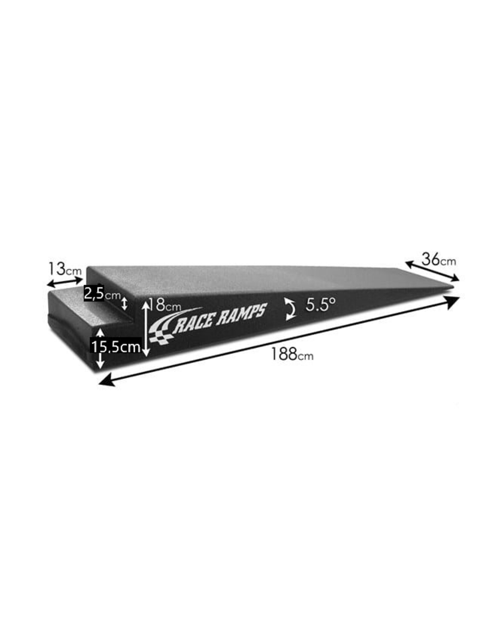 RACE RAMPS TRAILER RAMP 188x36x18 cm inkeping 2,5 cm (set van 2)