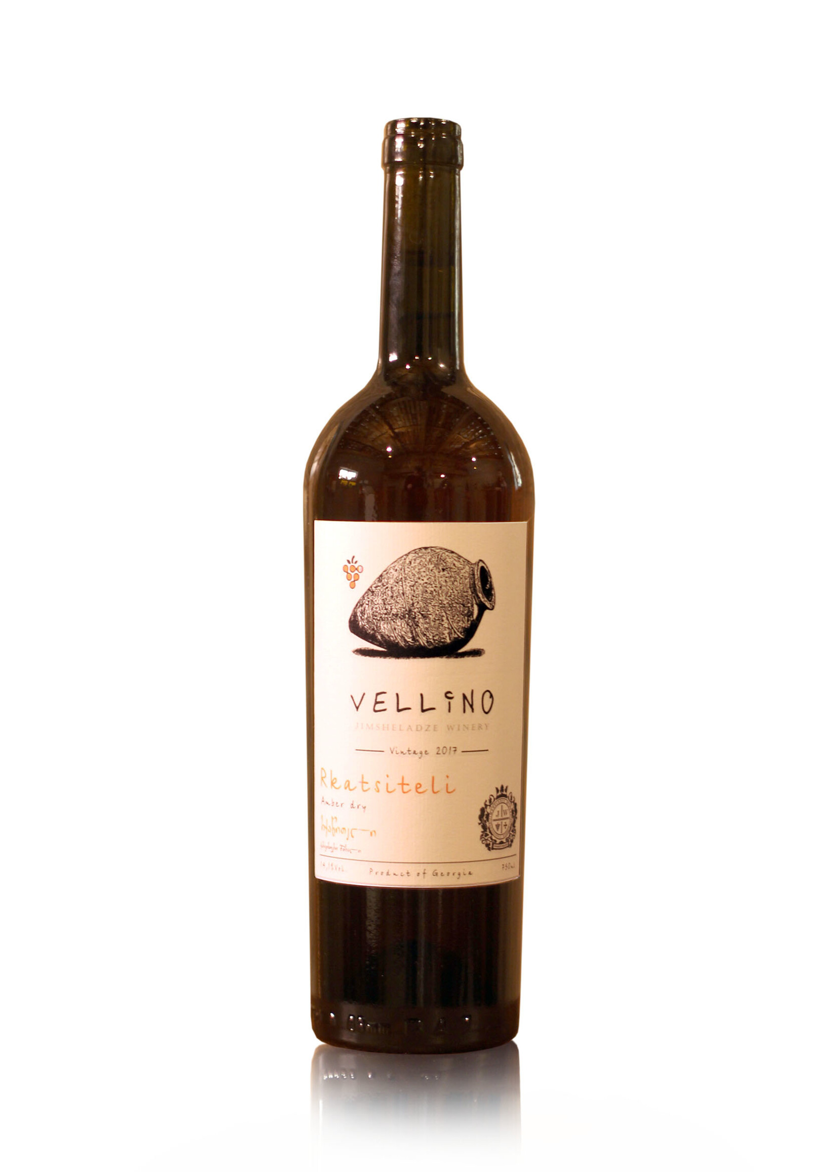 Merk Vellino Rkatsiteli Vellino, Amber droge wijn 2018