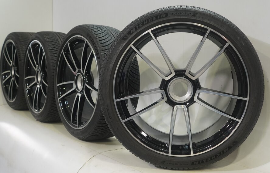 Porsche Porsche 911 992 Turbo S 20 & 21 inch wheels Michelin Winter Tires Original