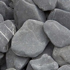 Flat Pebbles zwart Minibag  - 750kg