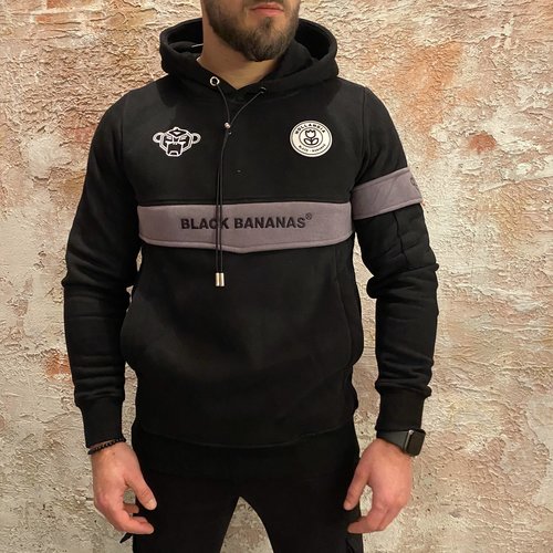 Black Bananas Captain hoody Black Grey Black Bananas Captain hoody Black Grey