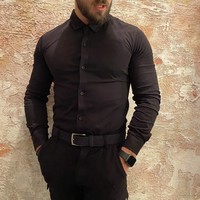 Jersey Overhemd Black