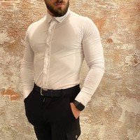 Jersey Overhemd White