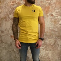Muscle fit t-shirt geel