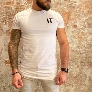 11 degrees Muscle fit t-shirt wit