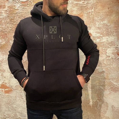 Xplct Brand hoodie zwart Xplct Brand hoodie zwart