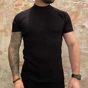 Purewhite Stripe Pullover Black Purewhite Stripe Pullover Black