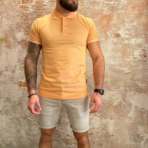 Airforce Polo Double Stripe Peach