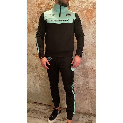 Black Bananas Sprint tracksuit black/mint