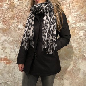 H2H Denim Sjaal met print grijs H2H Denim Sjaal met print grijs