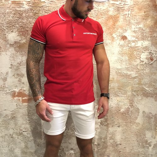 Antony Morato Polo rood wit