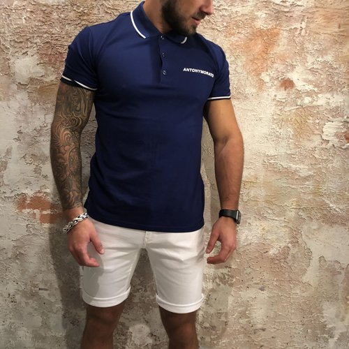 Antony Morato Polo blauw wit