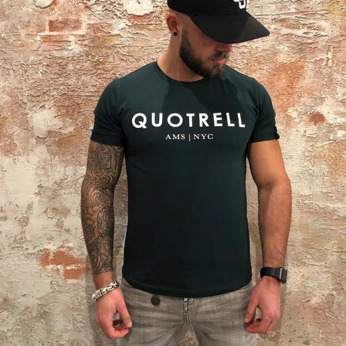 Quotrell T-shirt Petrol White Quotrell T-shirt Petrol White