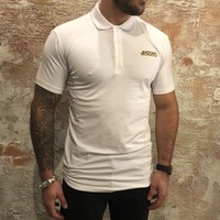 Polo stretch wit zwart