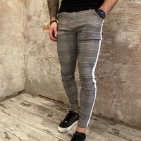 Grijs Wit ruit taped rant