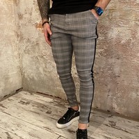 Pant Grijs zwart taped