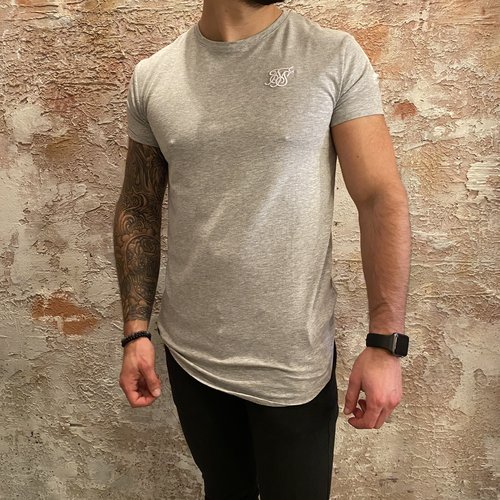 SikSilk Short Sleeve Gym Tee Grey