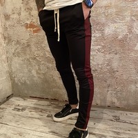 Trackpant Black Burgundy