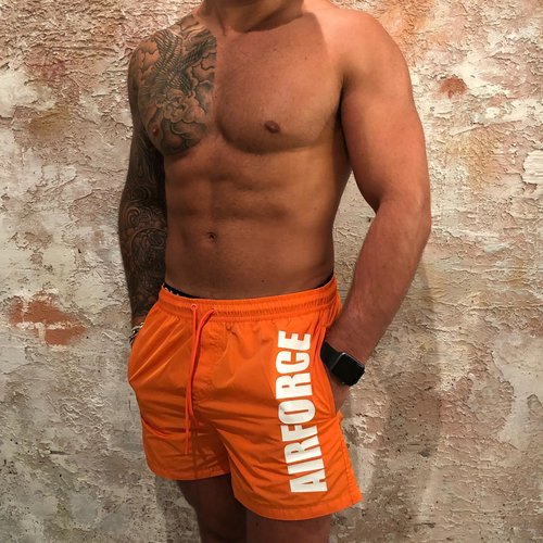 Airforce Swimshort Orange White