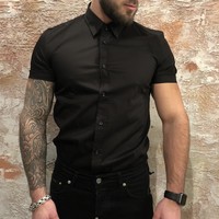 Shirt korte mouw black