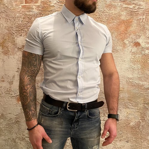 Antony Morato Shirt korte mouw blue