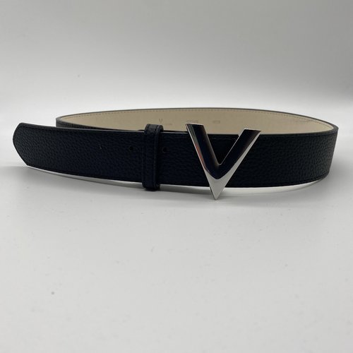 Valentino by Mario Valentino Belt silver logo groot